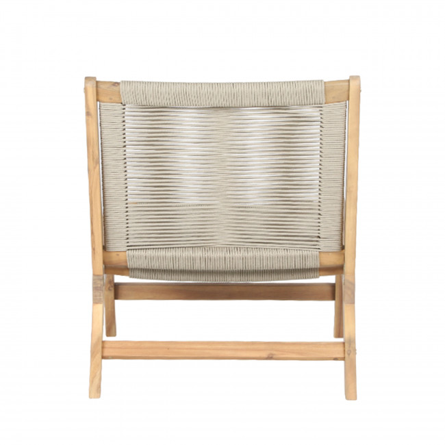 Fauteuil Lounge De Jardin En Bois D Acacia Et Corde Greta Drawer