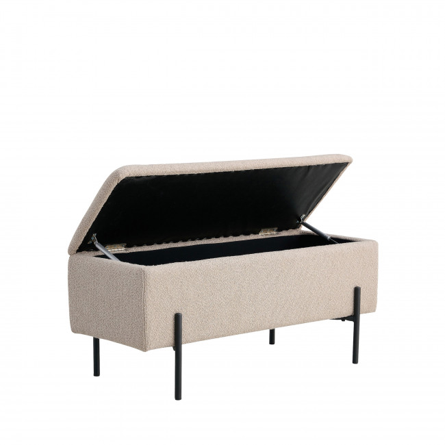 Banc Coffre En Tissu Bouclette Et M Tal L Cm House Nordic Watford Drawer