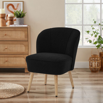 NEW !! Fauteuil pivotant tissu bouclette - Home And U