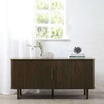 Callan - Buffet aux portes coulissantes en bois strié L160cm