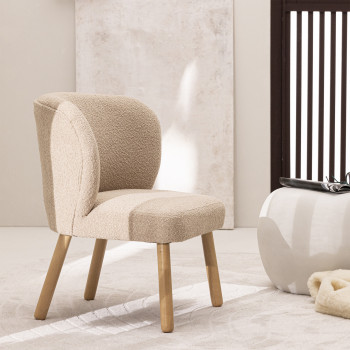 Fauteuil lounge en teck et rotin Kave Home - BEIDA