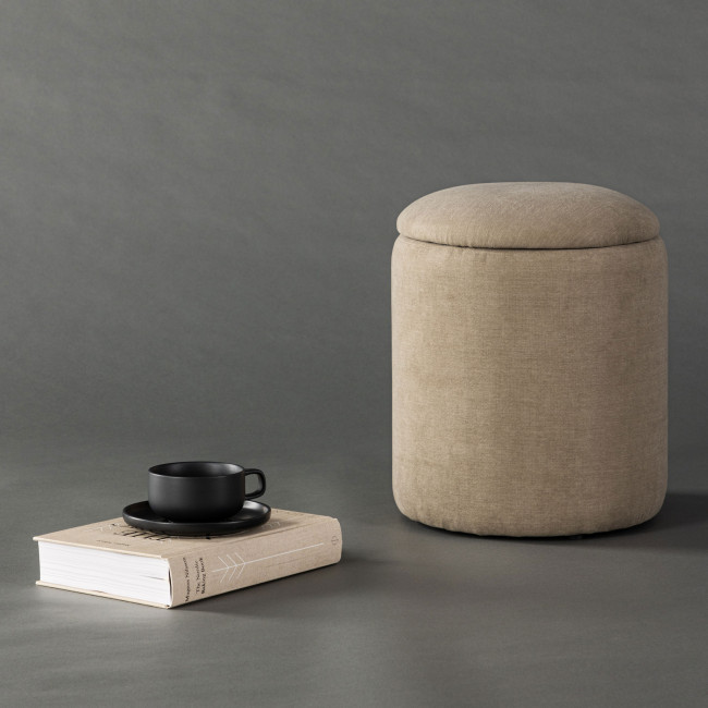 Limpen - Pouf rond en tissu ø32cm