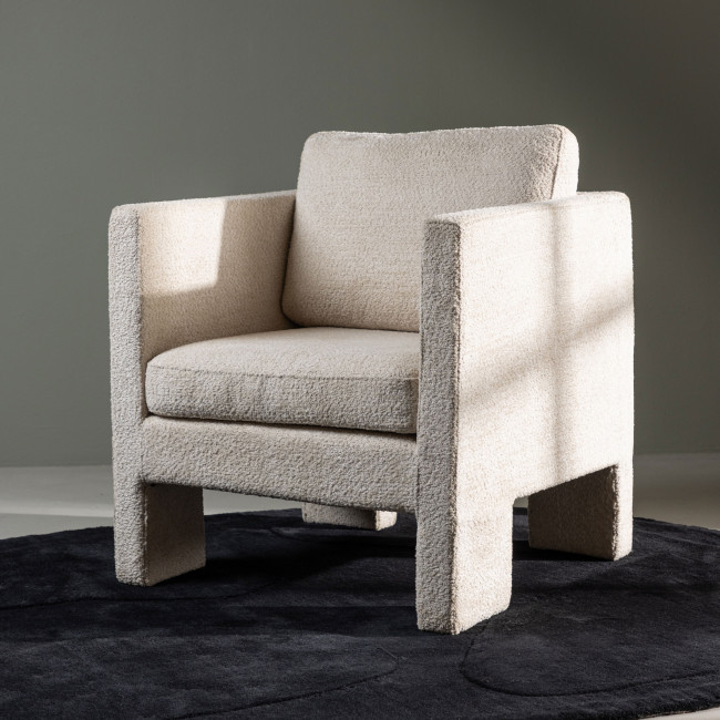 Ragusa - Fauteuil en tissu bouclette