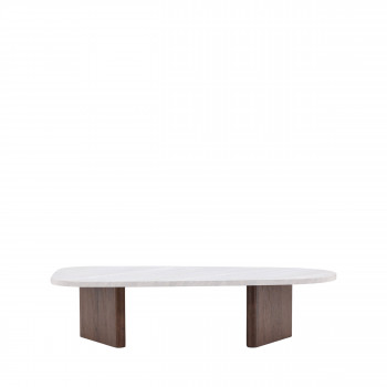 Gronvik - Table basse organique en bois 130x65cm