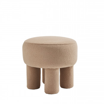 Bloomi - Tabouret rond en tissu bouclette ø43cm