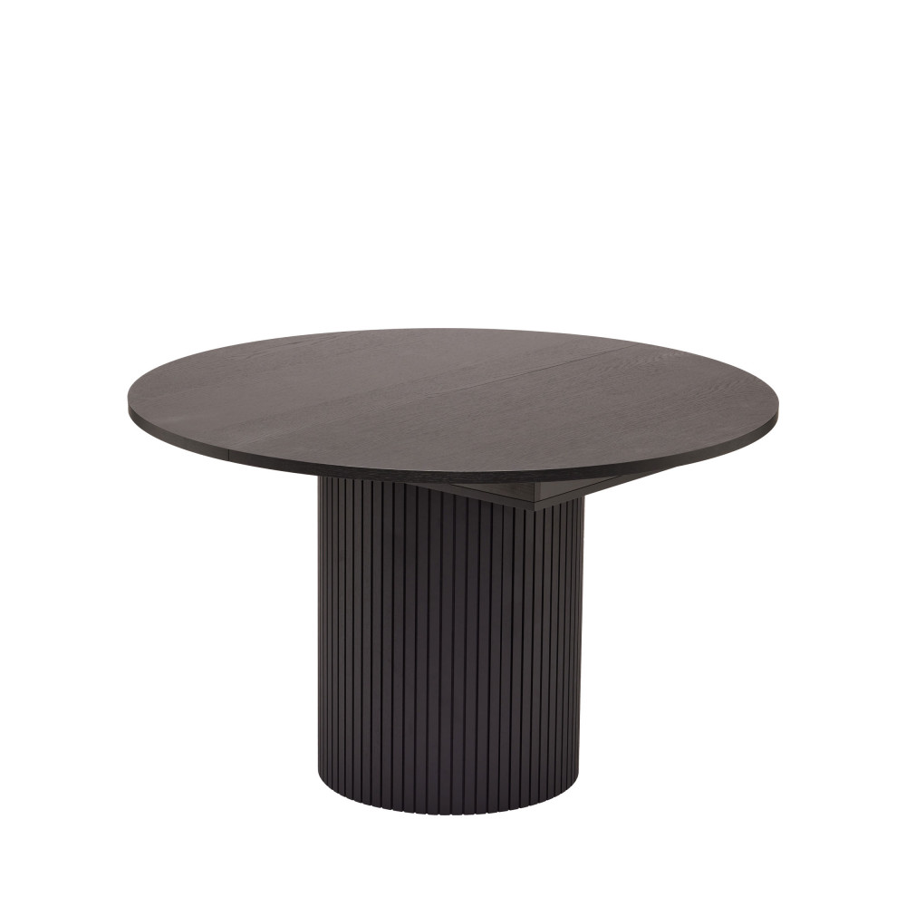 Toscana - Table à manger extensible 4 à 6 personnes en bois ø120-160x120cm - Couleur - Noir