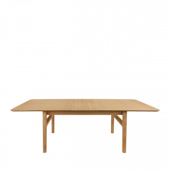 Curved - Table à manger extensible 8 à 10 personnes en bois 180-220x90cm