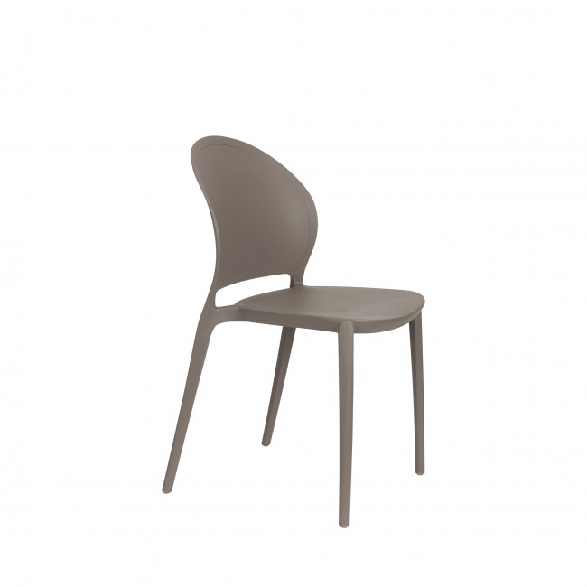 Sjoerd - Lot de 4 chaises intérieur et extérieur en plastique