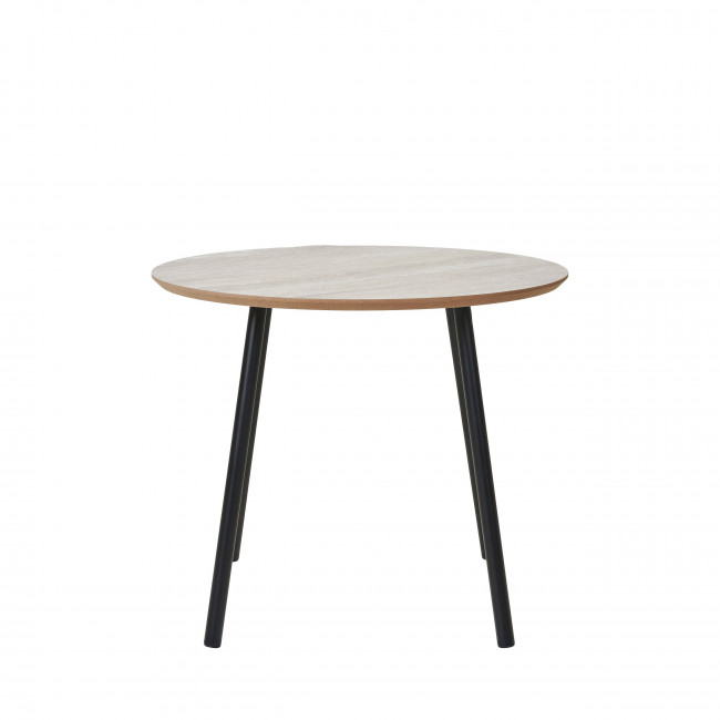 Aalst - Table d'appoint ronde en effet marbre et métal ø55cm