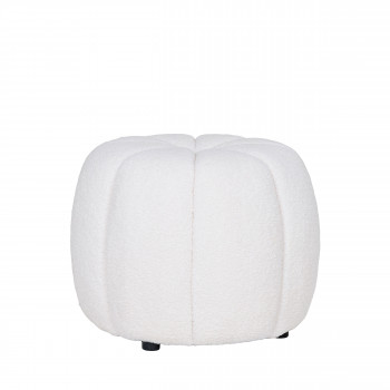 Paisley - Pouf rond en tissu bouclette ø48cm