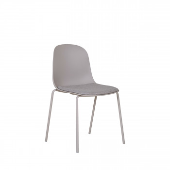 Madalena - Lot de 2 chaises en plastique et métal