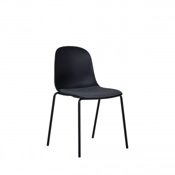 Madalena - Lot de 2 chaises en plastique et métal