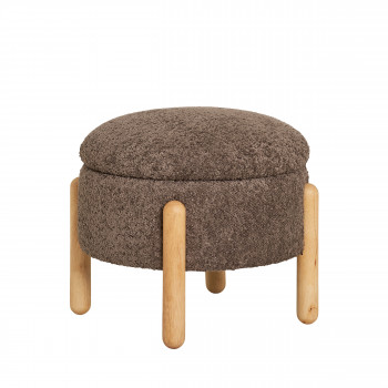 Medas - Pouf rond en tissu ø45cm