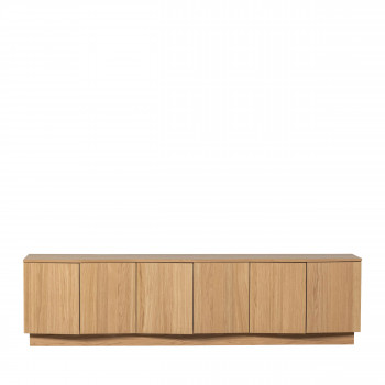 Zuma - Meuble TV 6 portes en bois L200cm