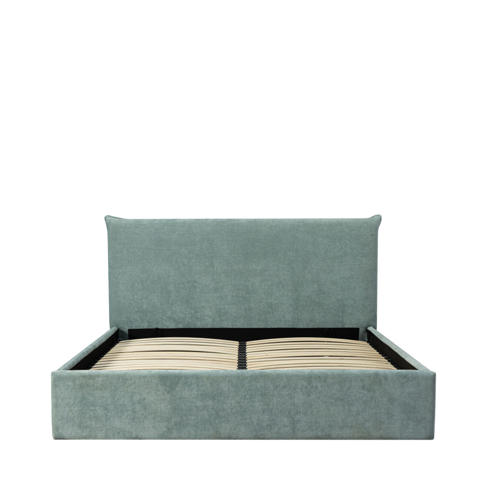 Mac beth - Lit coffre en tissu 160x200cm - Couleur - Vert d'eau