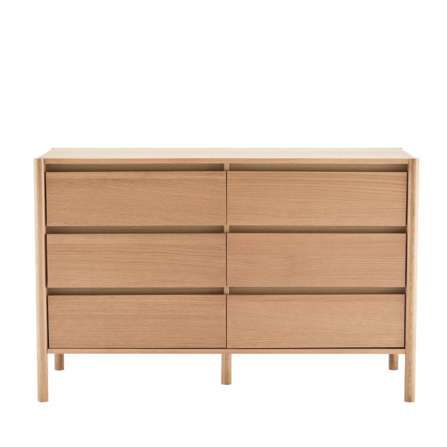 Verade - Commode 6 tiroirs en bois L120cm