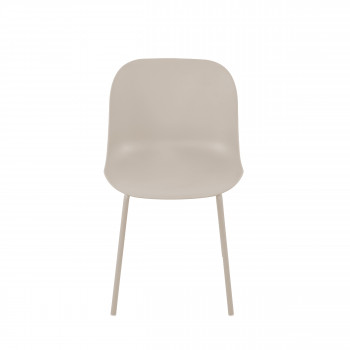 Diego - Lot de 4 chaises intérieur et extérieur en plastique et métal