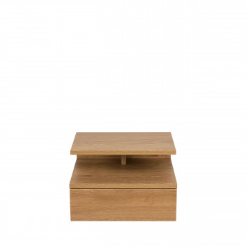 Kamichi - Table de chevet murale 1 niche, 1 tiroir en bois