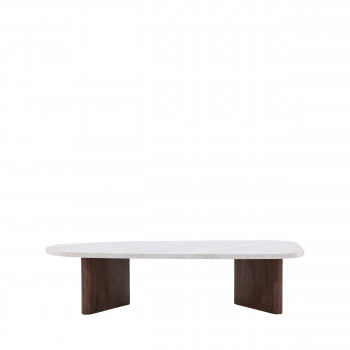 Gronvik - Table basse organique effet marbre 130x65cm