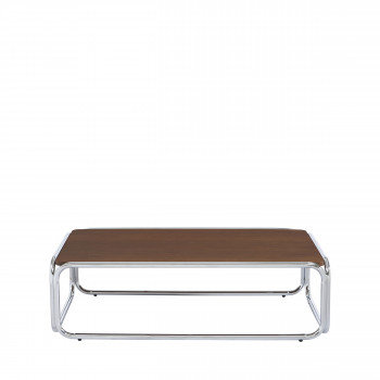 Gliss II - Table basse en bois pieds chrome