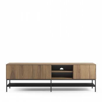 Elya - Meuble tv 2 portes en bois et métal L180cm