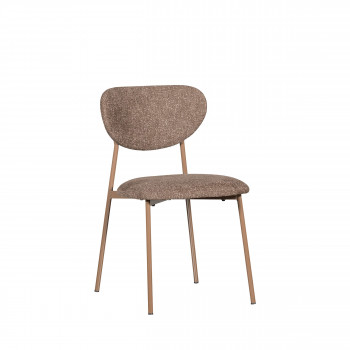 Valor - Lot de 2 chaises en tissu et métal