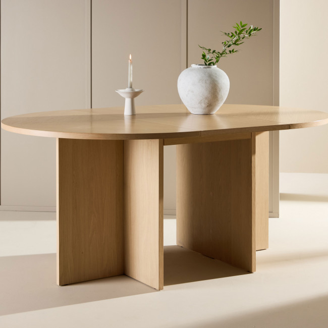 Strada - Table à manger extensible 6 à 8 personnes en bois 120-170x120cm