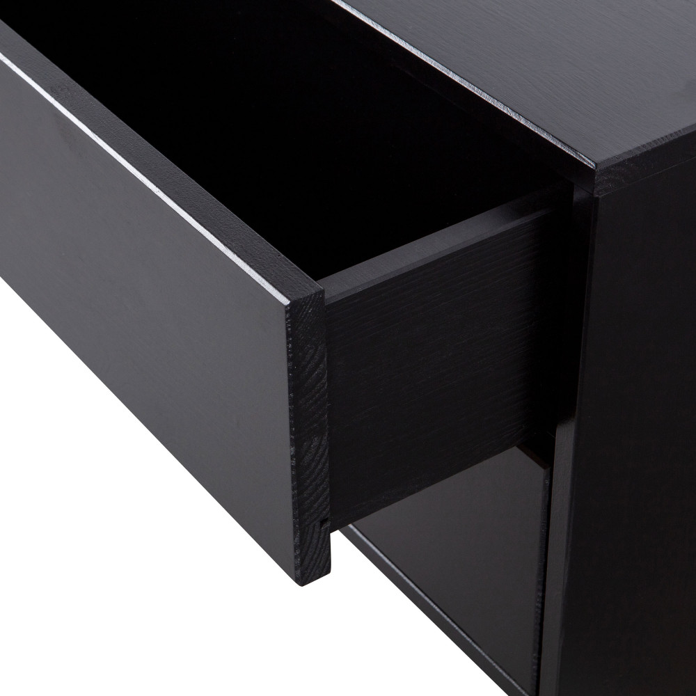 Petit meuble tv en bois noir Finca Woood - 50cm