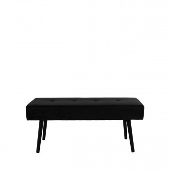 Banc Noir 81,5x41x49 cm Velours