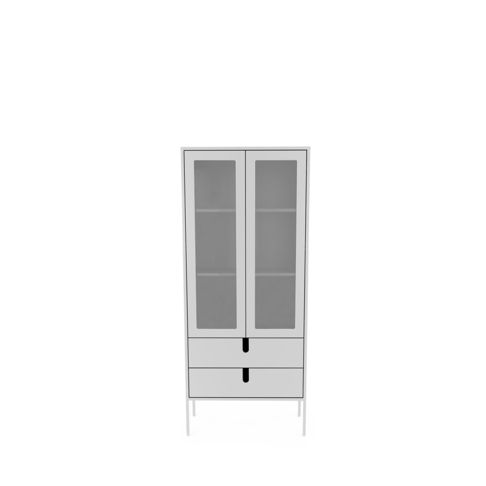 Vitrine en bois 2 2 Tenzo H178cm portes - | Drawer UNO tiroirs