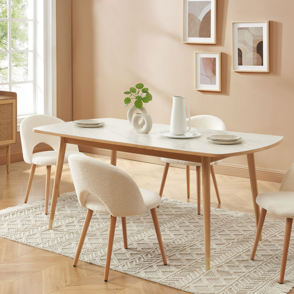 Table à manger rectangulaire frêne - Mon Petit meuble Français