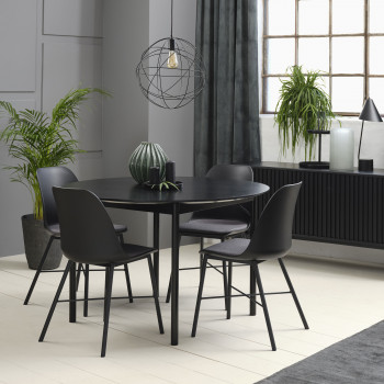 Chaise de salon noire (lot de 2) - Design Lab Furniture
