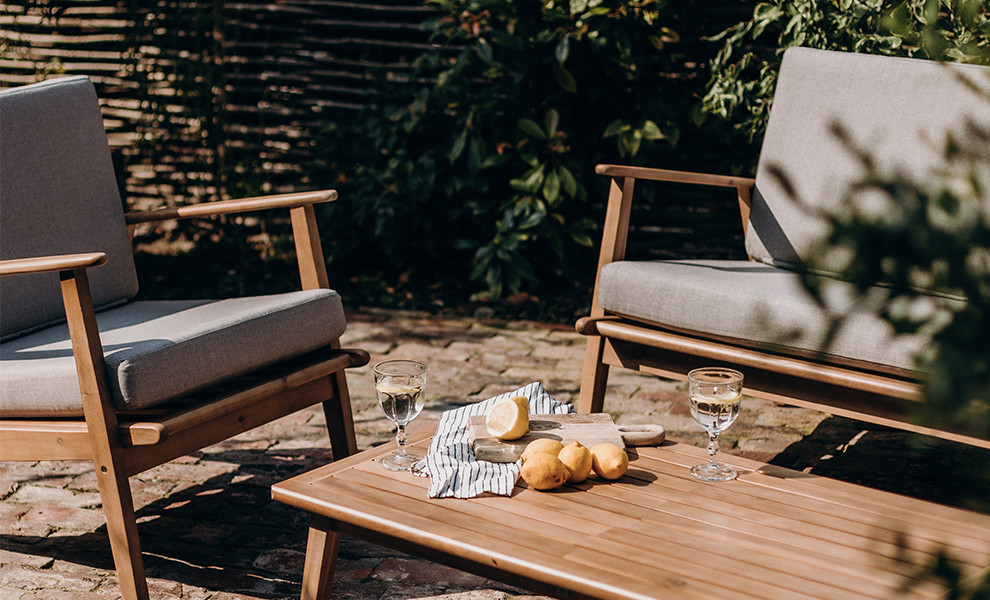Coussin de chaise de salle à manger extérieure avec jardin Table à